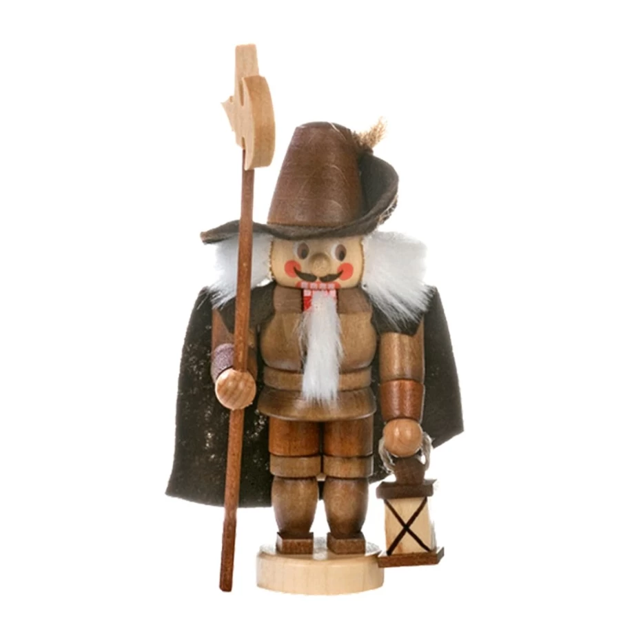 Christian ULBRICHT Nutcracker "Night Watchman" - 4.7 Inch Handcrafted German Christmas Decoration