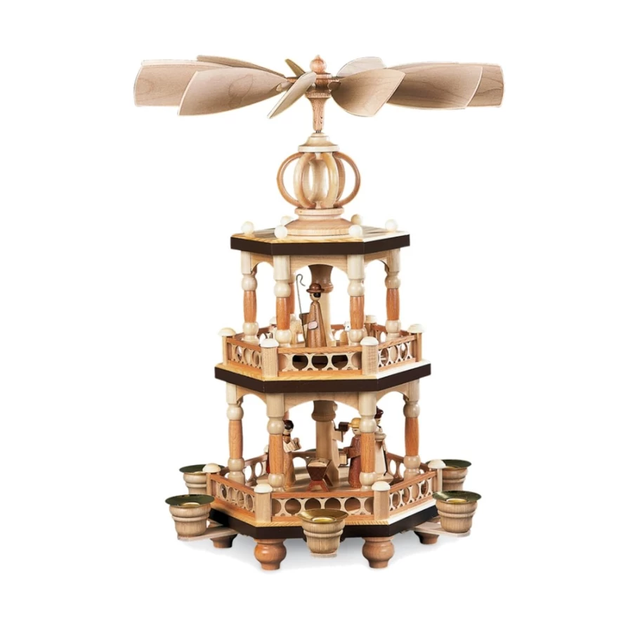 Müller Kleinkunst Pyramid "Holy Family" Nativity Scene Christmas Decor