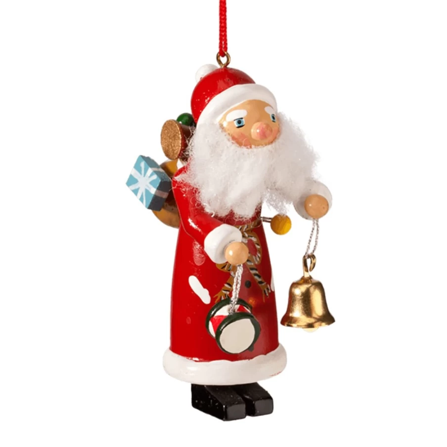 "Käthes Original Santa Figurine with Bell and Drum - Handcrafted Christmas Decoration"