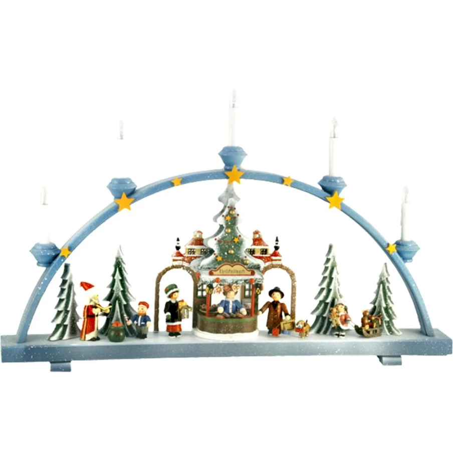 Käthes Original Schwibbogen Christmas Market Decorative Light 115V German Holiday Tradition