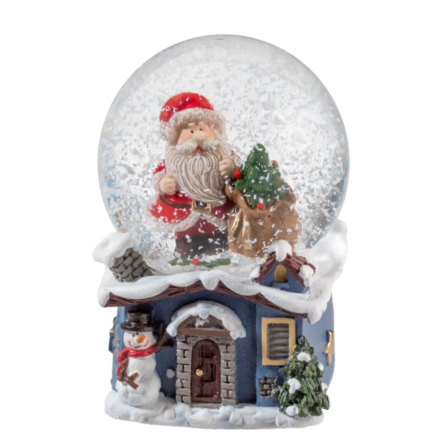 Käthe Wohlfahrt Santa's Visit Christmas Snow Globe – Handcrafted Holiday Decoration