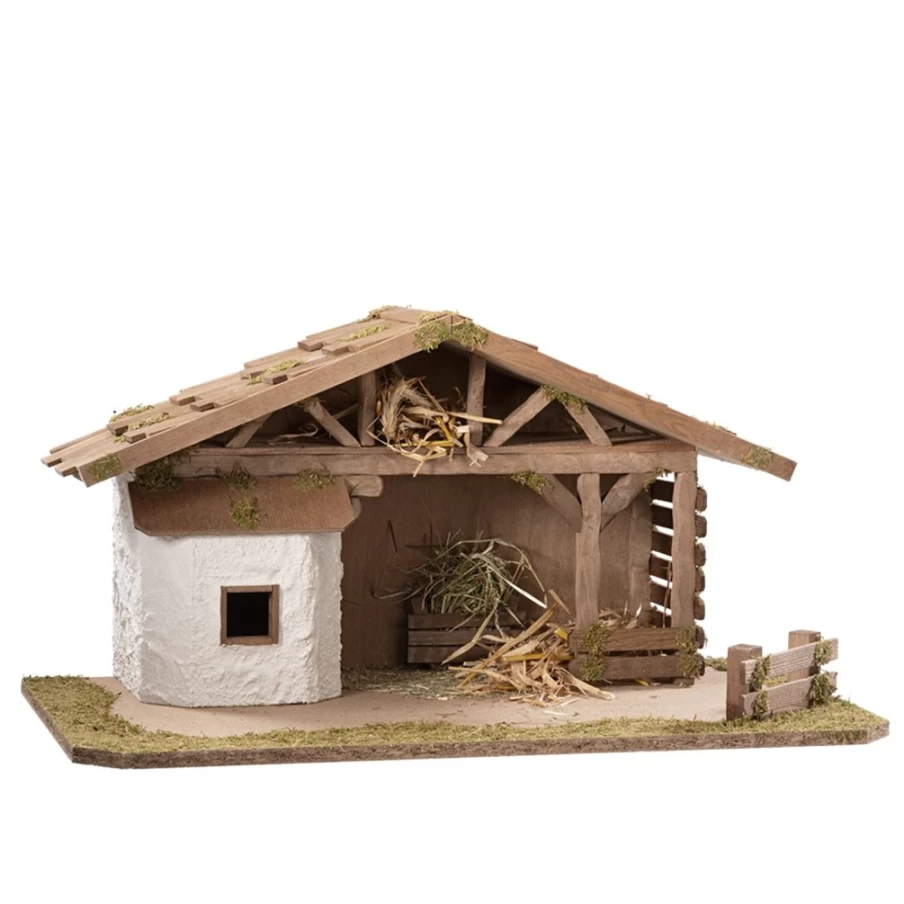 Käthe Wohlfahrt Nativity Stable "Tannheim" - Handcrafted Christmas Crèche for Holiday Decor