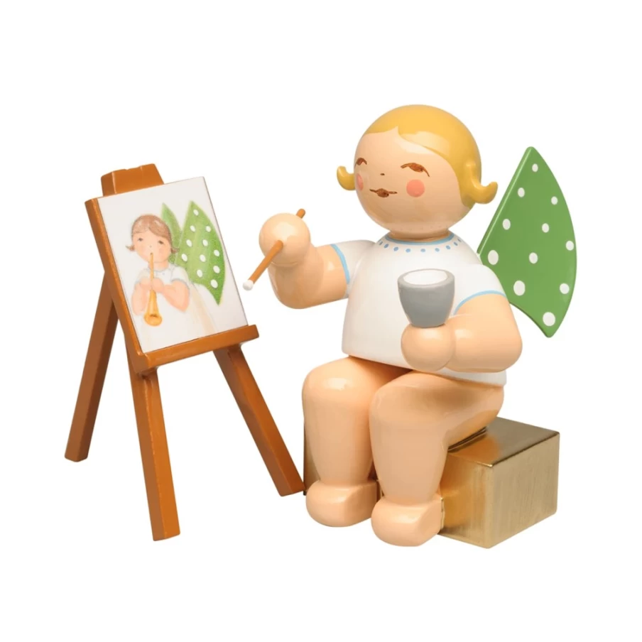 "WENDT & KÜHN Birthday Angel 2023 Collectible Figurine with Display Easel"