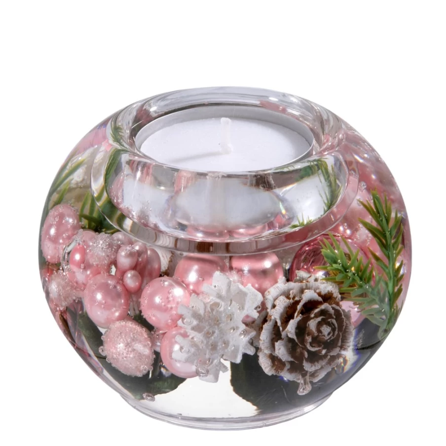 Käthe Wohlfahrt Frozen Nature Mercur Glass Candle Holder - Dreamlight Collection