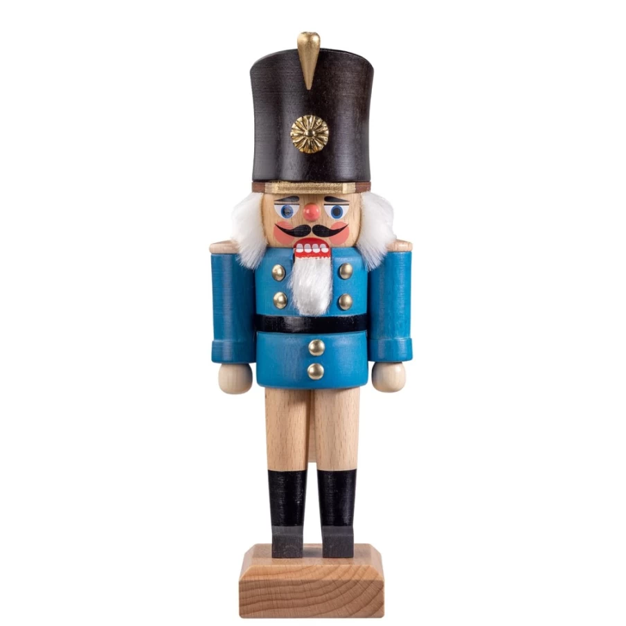 HODREWA Blue Nutcracker Soldier Figurine - 8.1 Inch Decorative Christmas Holiday Ornament