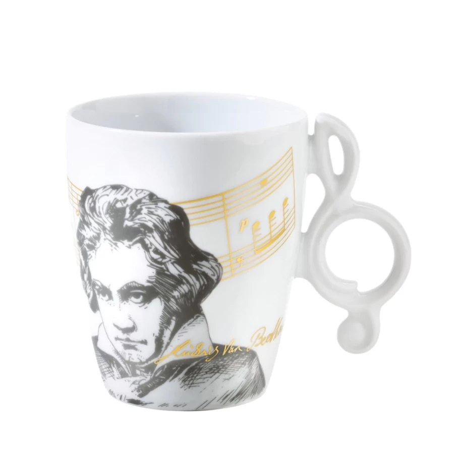 Meissen Porzellan Beethoven Porcelain Cup - Handcrafted Collector's Mug