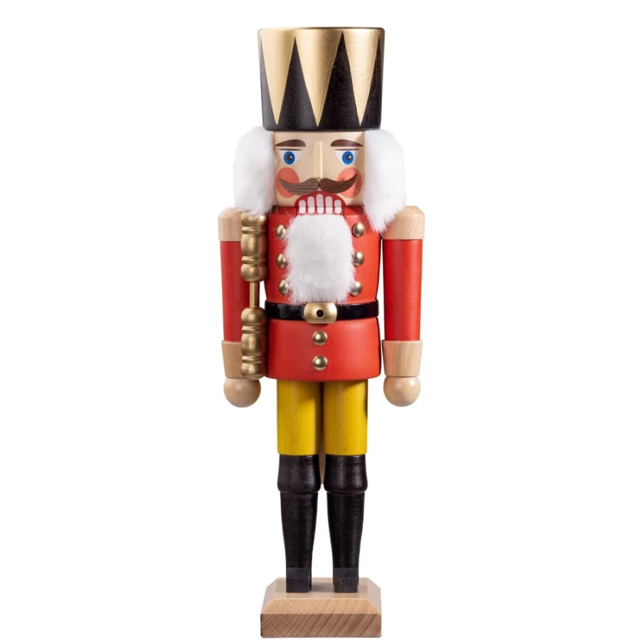 HODREWA Red King Nutcracker Decorative Figurine 14.6cm Christmas Collectible