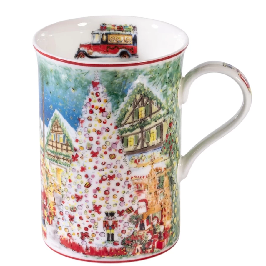 Käthe Wohlfahrt Porcelain Christmas Mug "40 Years Weihnachtsdorf" Collectible Holiday Cup