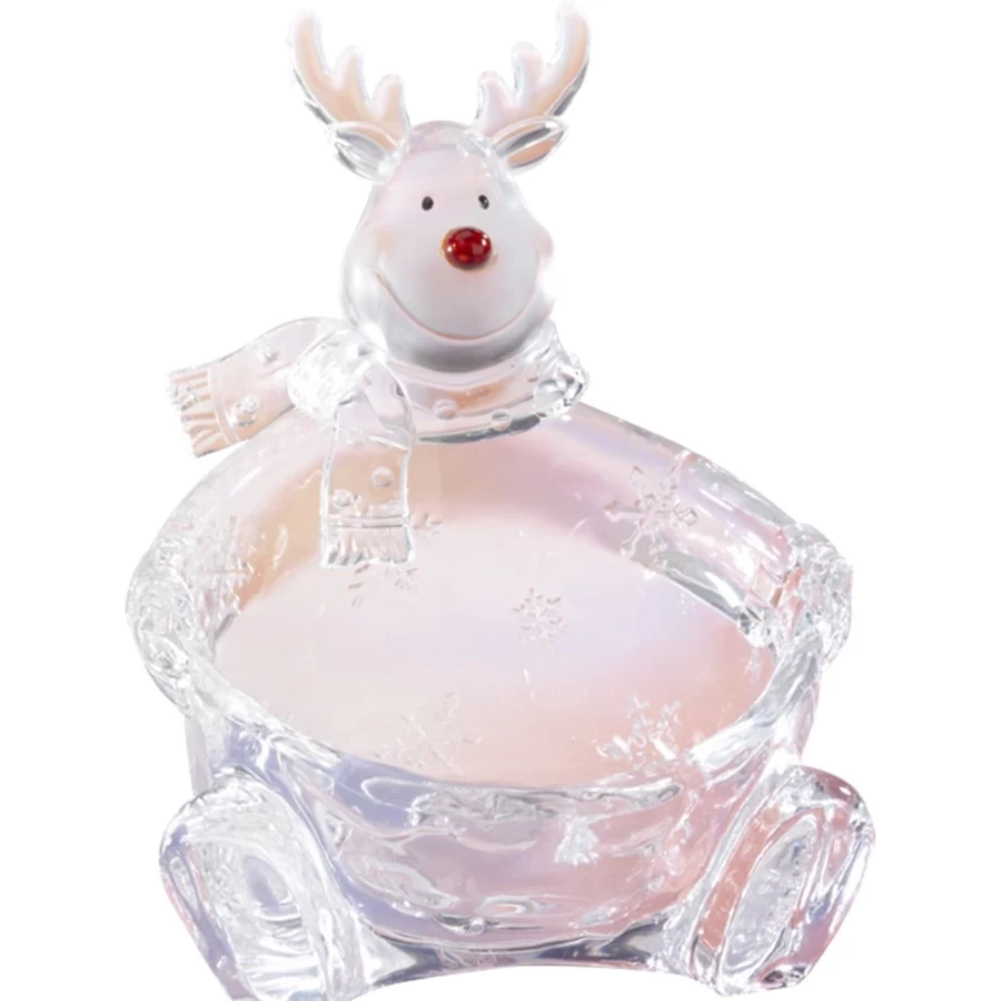 "Käthe Wohlfahrt Moose Design Acrylic Decorative Dish – Elegant Collectible Trinket Tray"