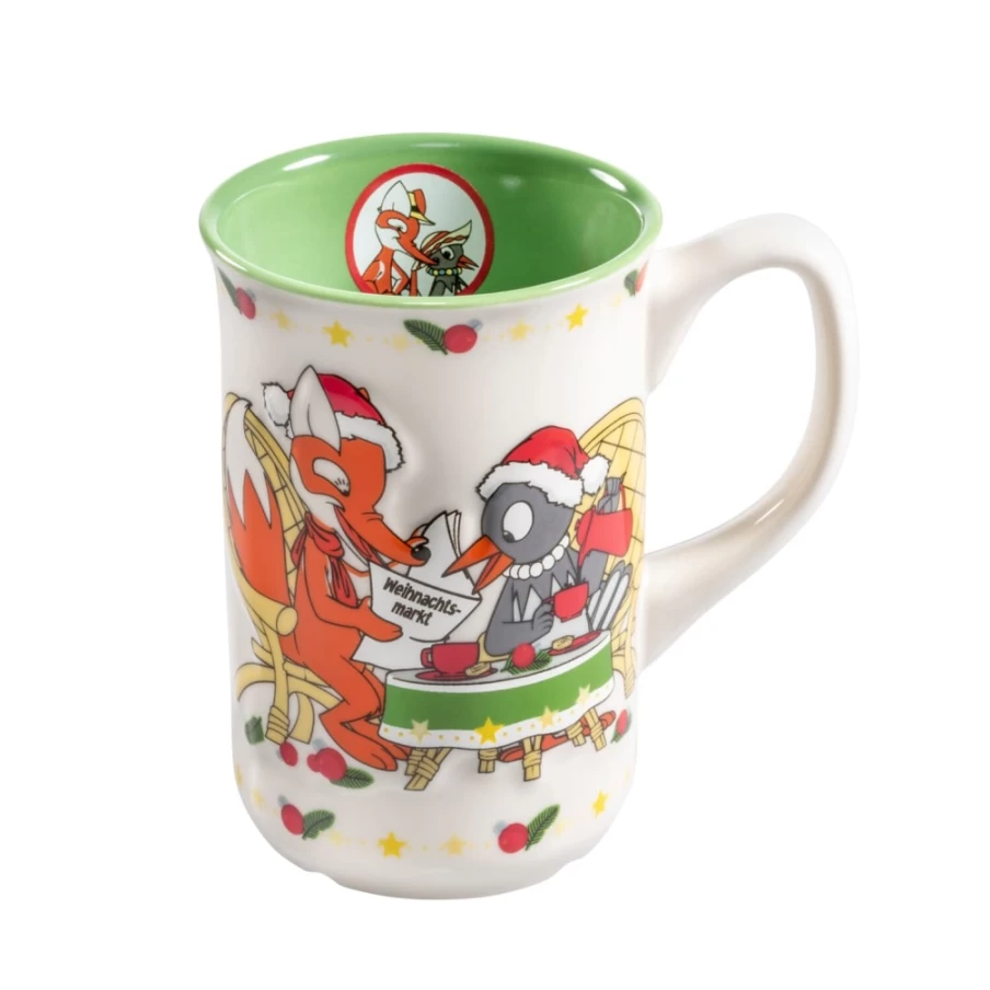 "Käthe Wohlfahrt Mr. Fox and Mrs. Magpie Christmas Market Collectible Cup"