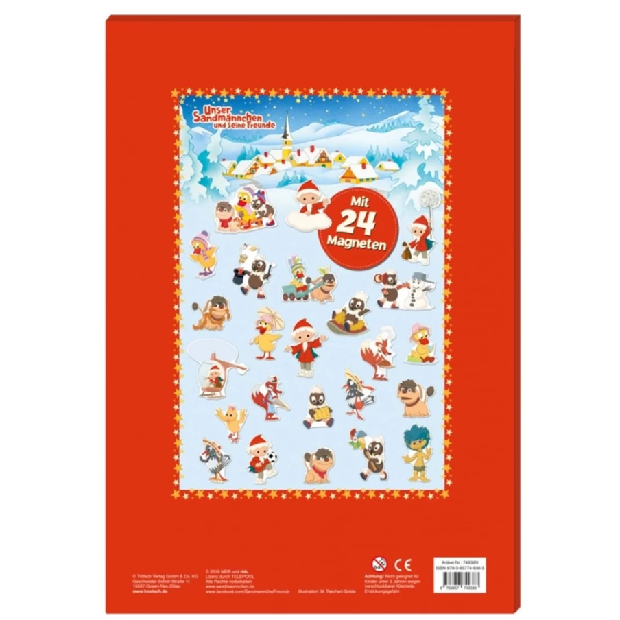 Trötsch Verlag Sandman Magnetic Advent Calendar - Countdown to Christmas with Festive Magnets
