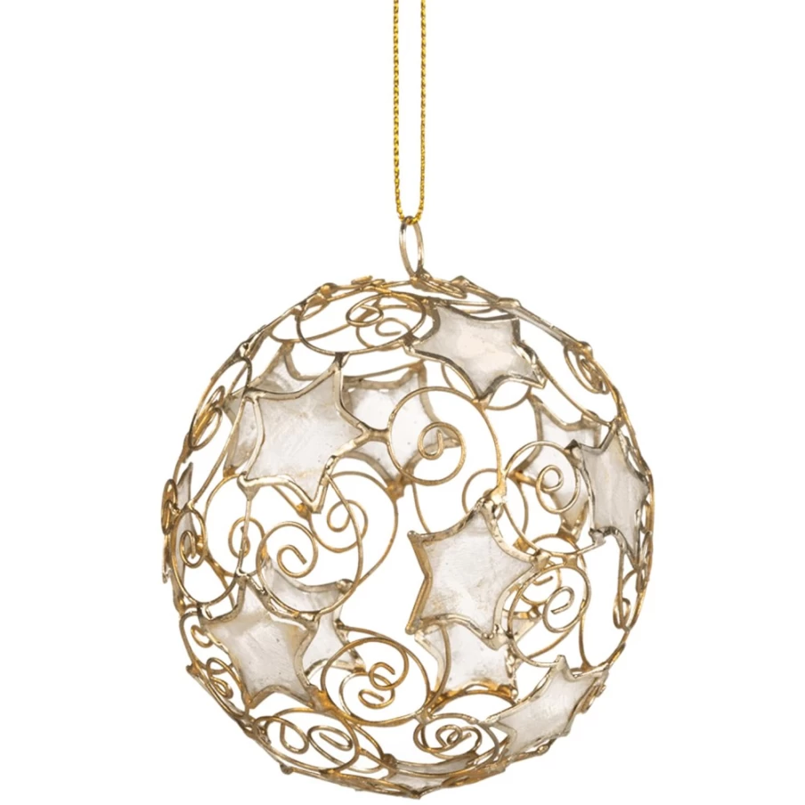 "Käthe Wohlfahrt Christmas Bauble with Stars – Handcrafted Holiday Ornament"