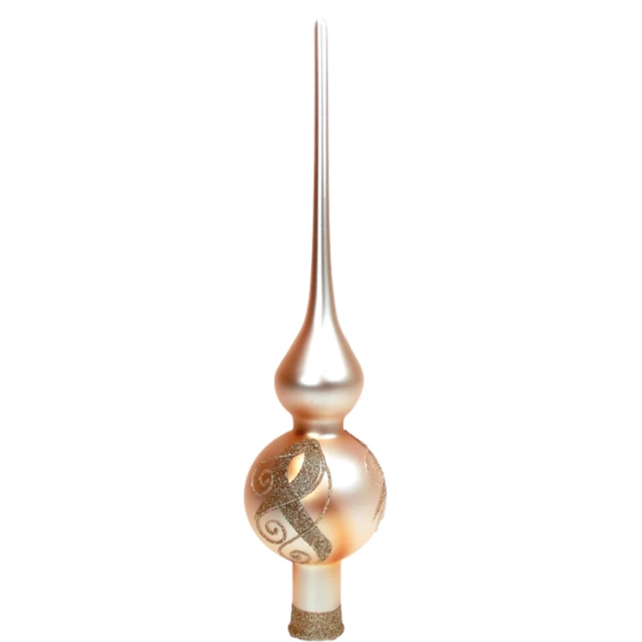 "Käthe Wohlfahrt Golden Christmas Tree Topper with Elegant Decor"