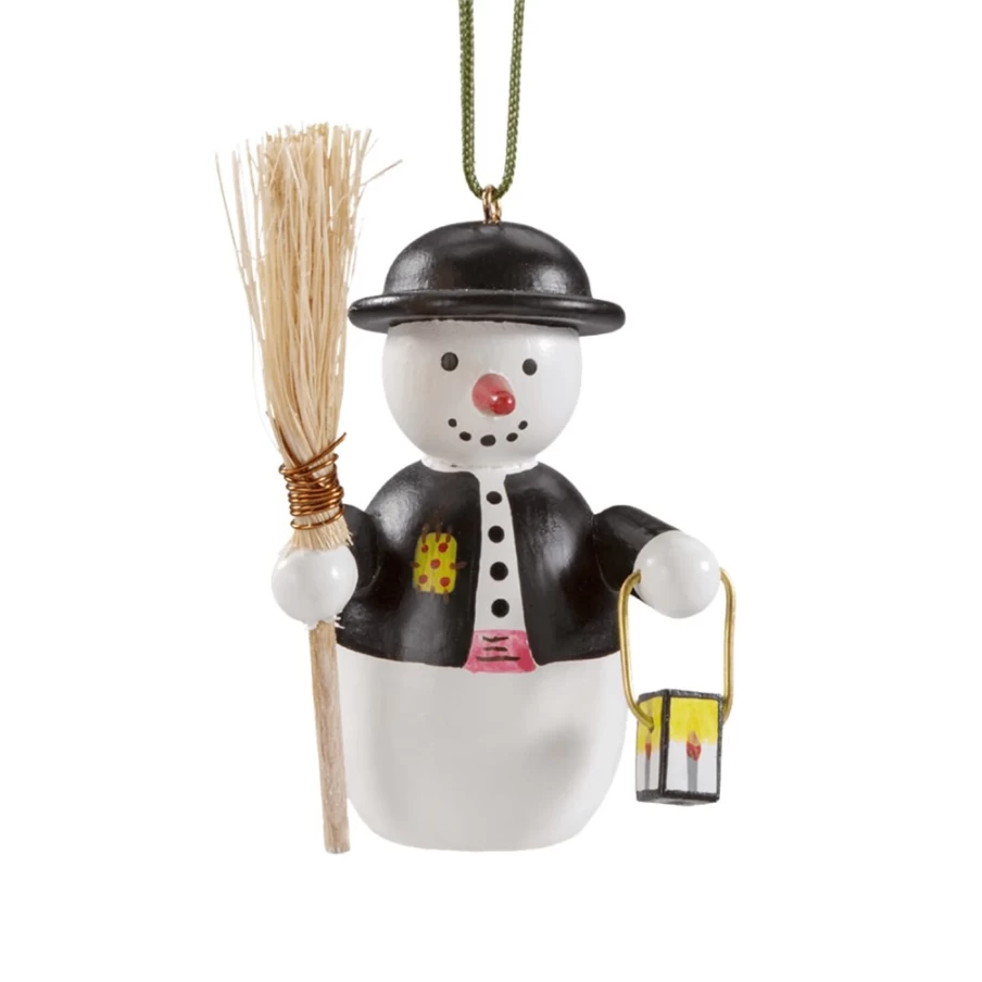 "Käthes Original Snowman with Lantern - Handcrafted Christmas Decoration"