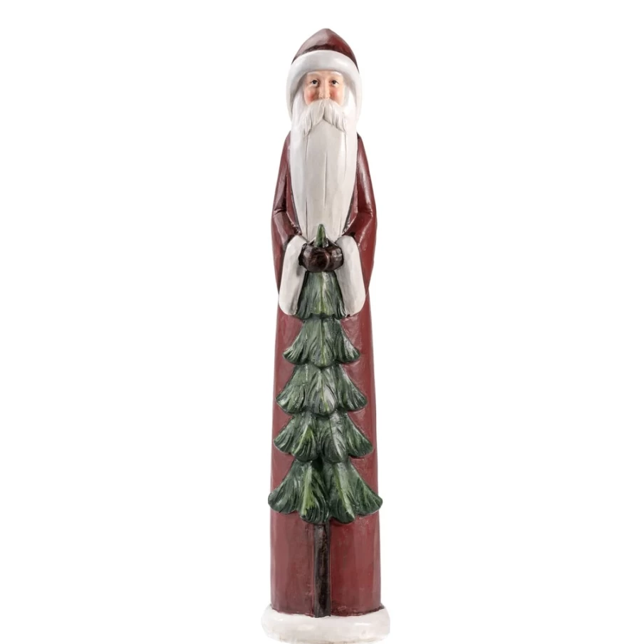 "Käthe Wohlfahrt Christmas Santa Claus with Tree - Traditional German Holiday Decoration"