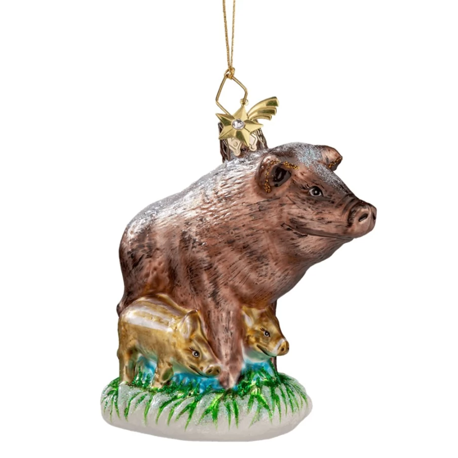 "Poesie in Glas Wild Boar Family Scented Candle - Natural Aroma for Home Decor"