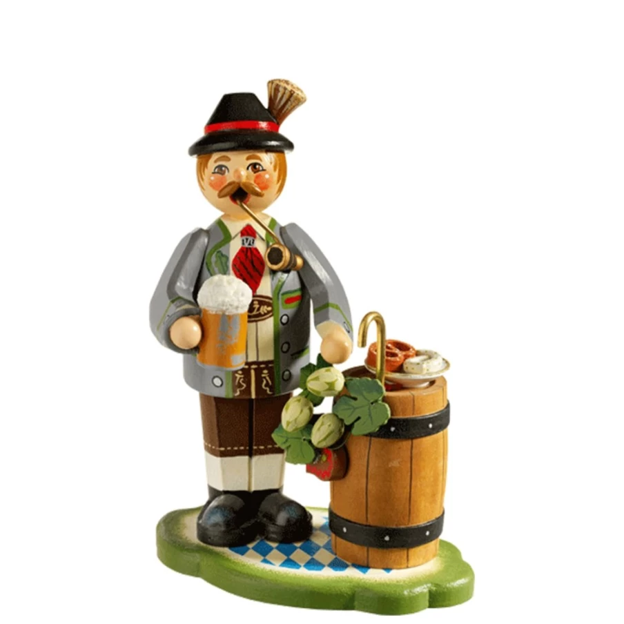 Käthes Original Bavarian Beer Barrel Holzknoddl Incense Smoker - Traditional German Handmade Decor