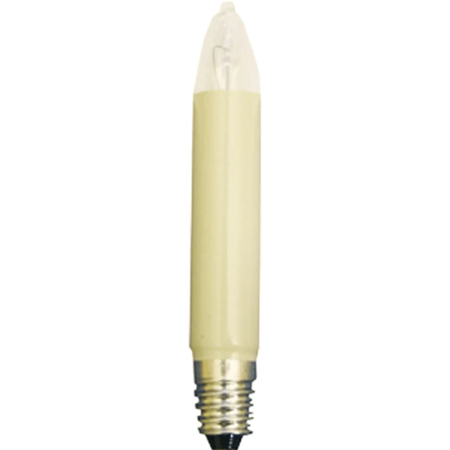 Käthe Wohlfahrt E10 3W 55V Miniature Shaft Light Bulb - 70mm (2 3/4") Height - Decorative Lighting for Christmas Villages