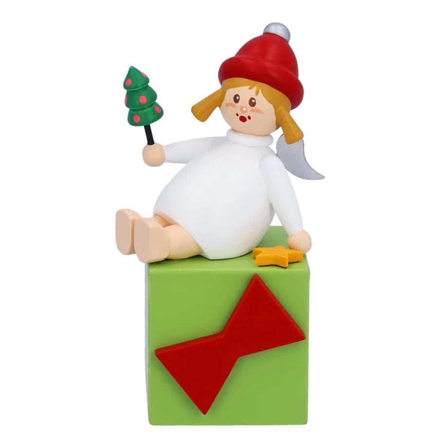 "Käthes Original Angel With Gifts - Handcrafted Christmas Figurine"