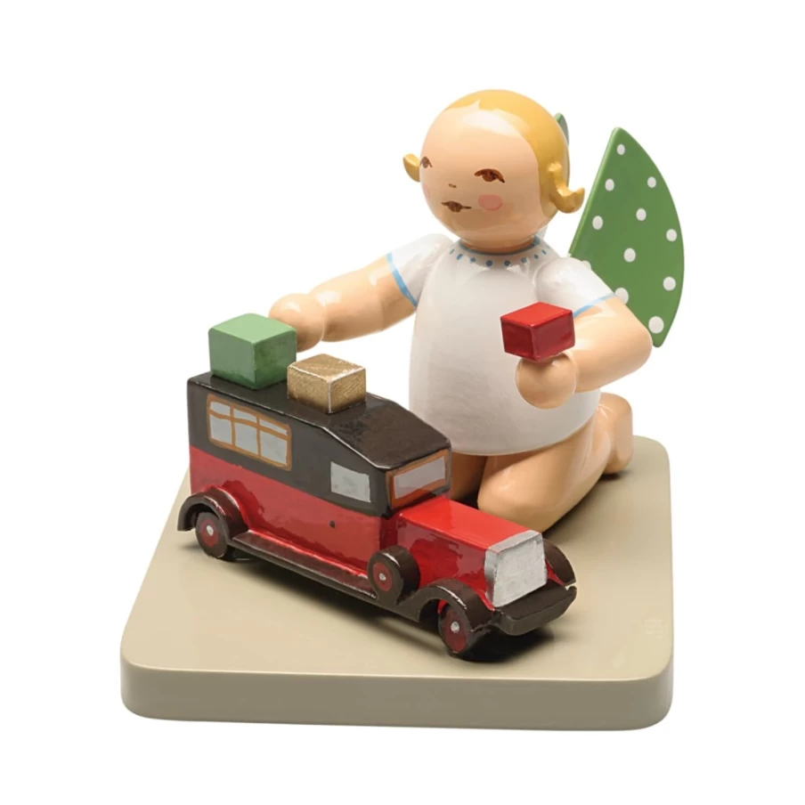 "WENDT & KÜHN Angel Figurine with Kathe Wohlfahrt Express, Blonde Christmas Decoration"