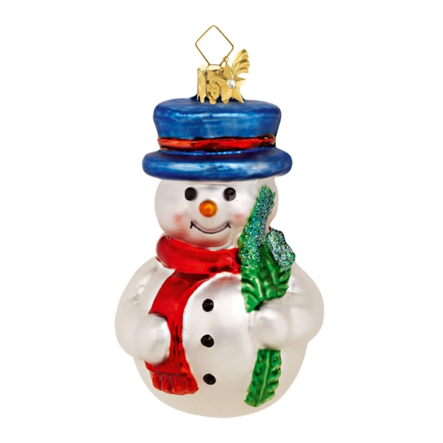 "Poesie in Glas Little Snowman - Festive Holiday Decoration"