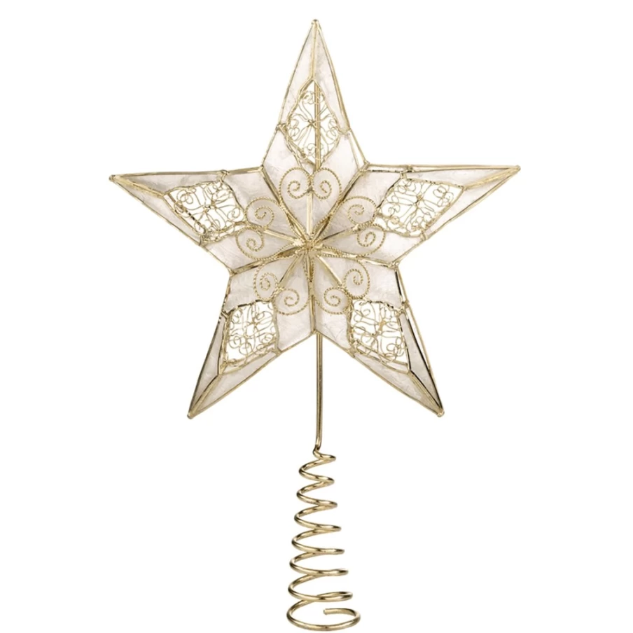 "Käthe Wohlfahrt Elegant Filigree Christmas Tree Topper Star Ornament"