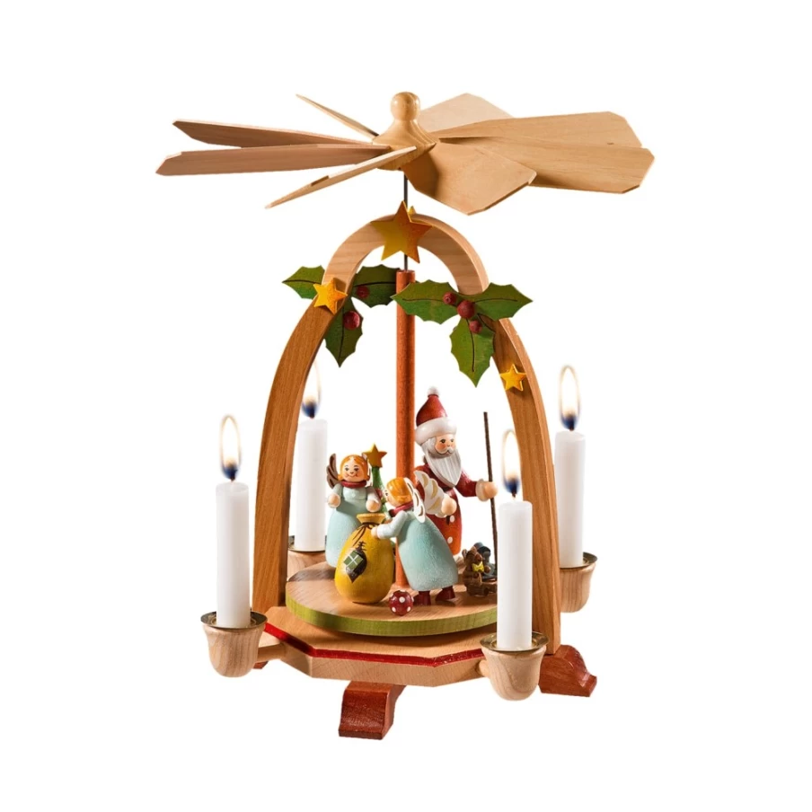 Käthes Original Pyramid "Angel Magic" - Handcrafted Christmas Figurine for Holiday Decor