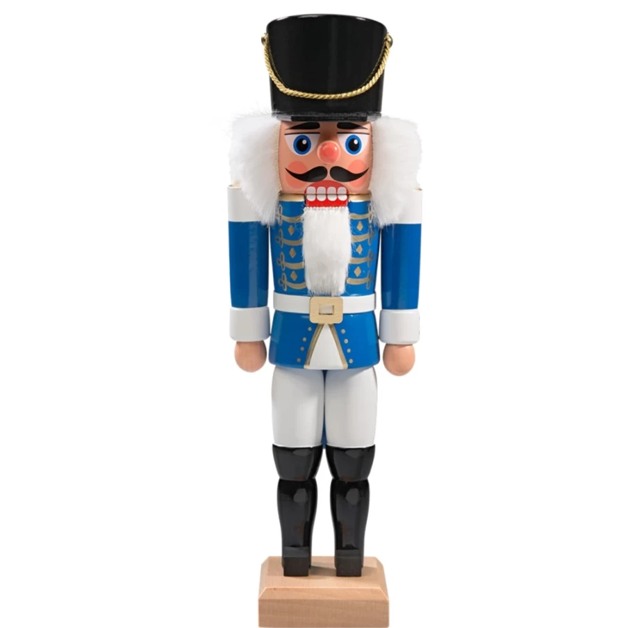 HODREWA Blue Hussar Nutcracker Soldier Decoration - 10.6 Inch Christmas Ornament & Collectible Gift