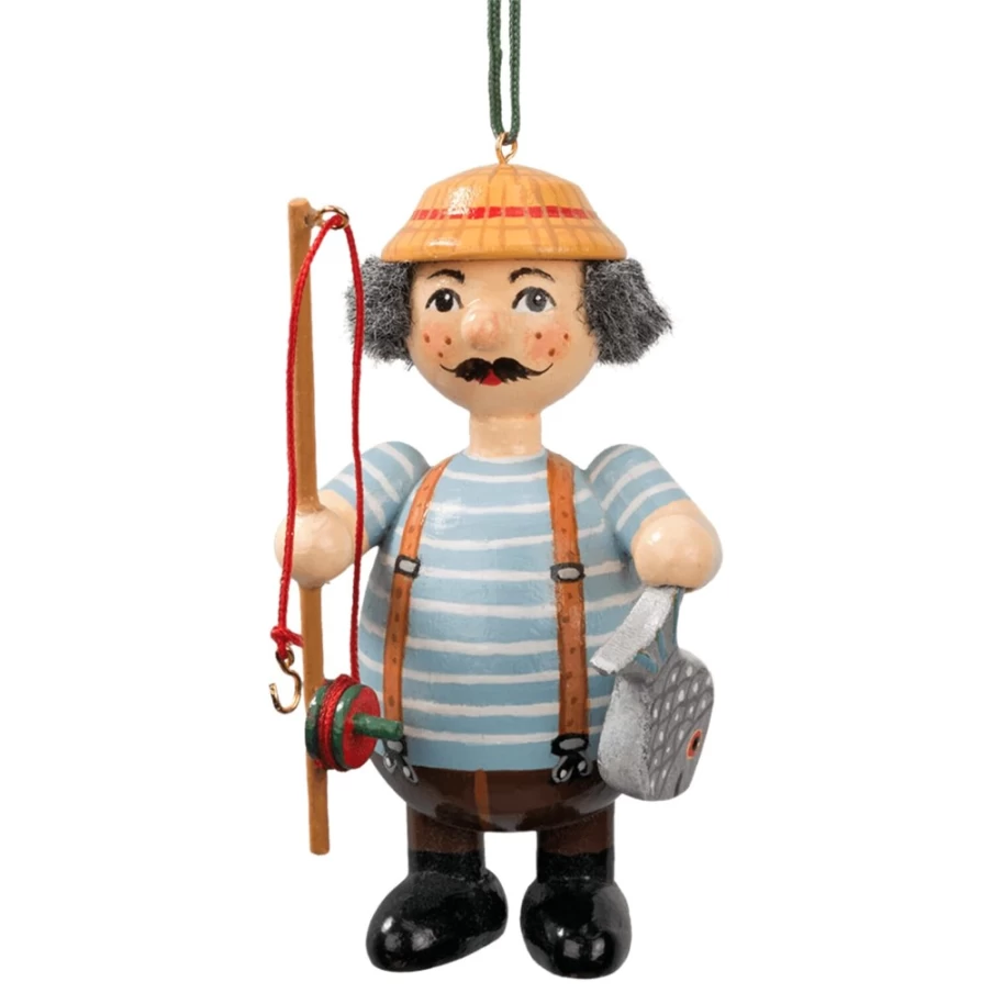 Käthes Original Wooden Angler Buddy Handmade Decorative Figurine