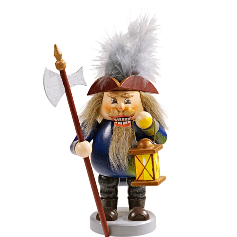 Käthes Original Night Watchman Wooden Nutcracker "Holzknackl" - 5.7 Inch Christmas Decoration