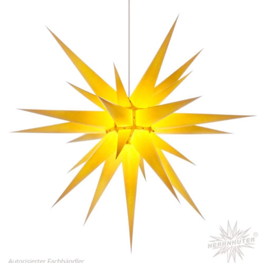 Herrnhuter Sterne 31.5 Inch Yellow Paper Star Decorative Christmas Ornament