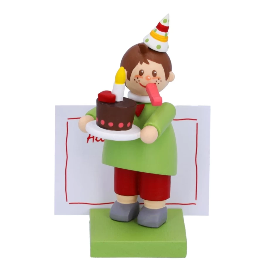 "Käthes Original Boy With Cake Handmade Figurine - Collectible Ceramic Decoration"
