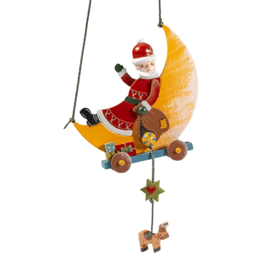 "Käthe's Original Santa's Moonride - Festive Christmas Holiday Decoration"