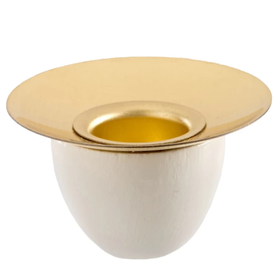 Richard Glässer White Ceramic Candle Holder 38mm Round 20mm Tall for Tea Lights