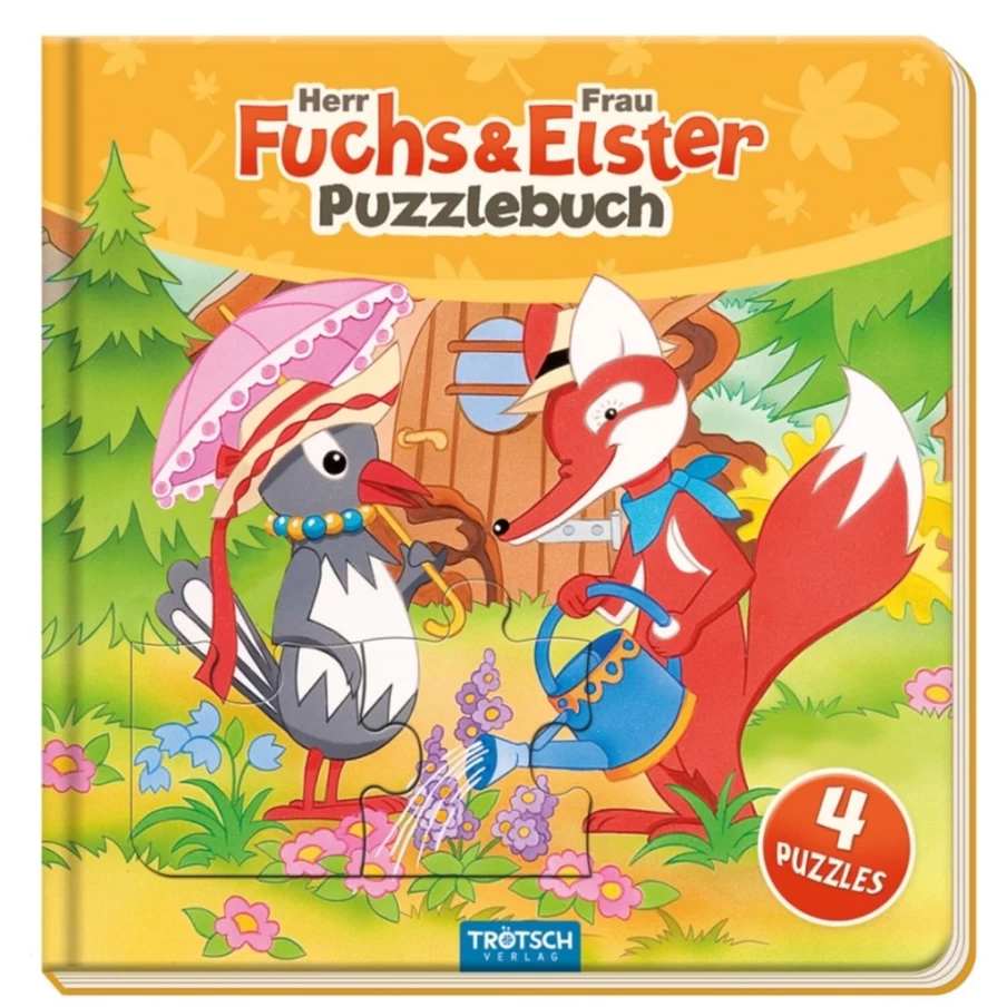 "Mr. Fox And Mrs. Magpie Puzzle Book by Trötsch Verlag – Fun and Challenging Activity for Kids"