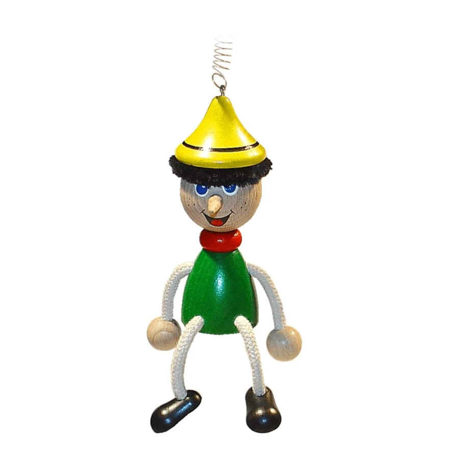 Käthe Wohlfahrt Pino Swinging Animated Christmas Figure - Decorative Holiday Collectible