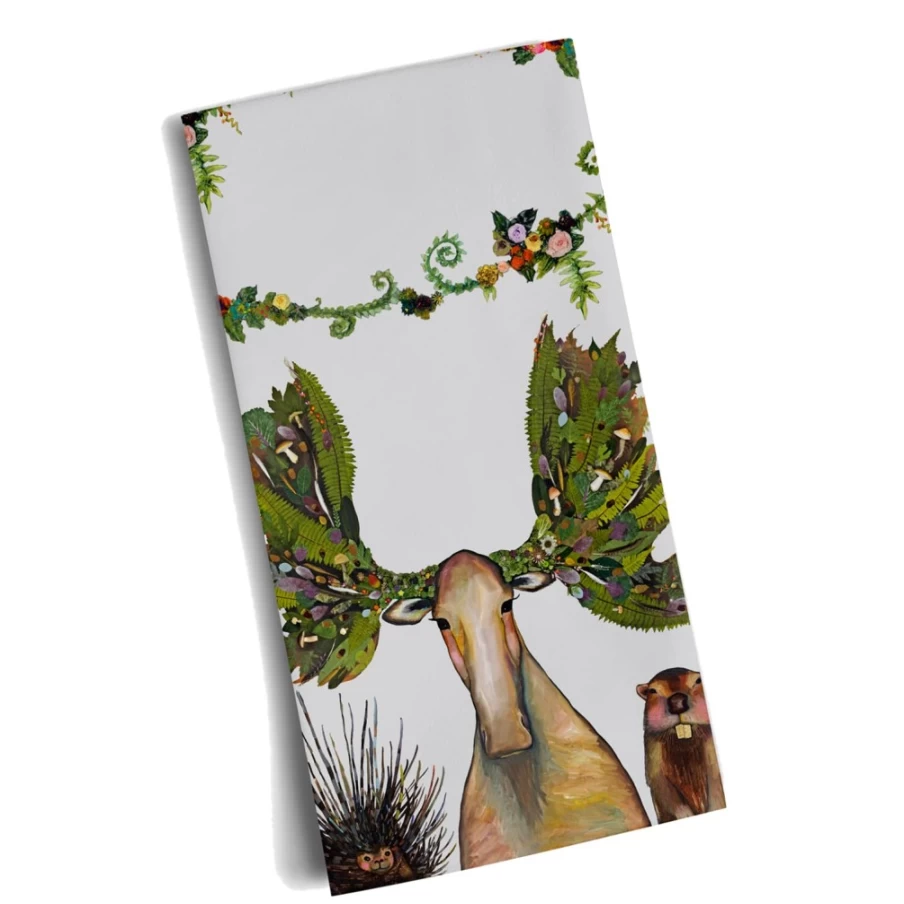 Käthe Wohlfahrt The Forest Five Tea Towel - Premium Christmas Themed Kitchen Towel