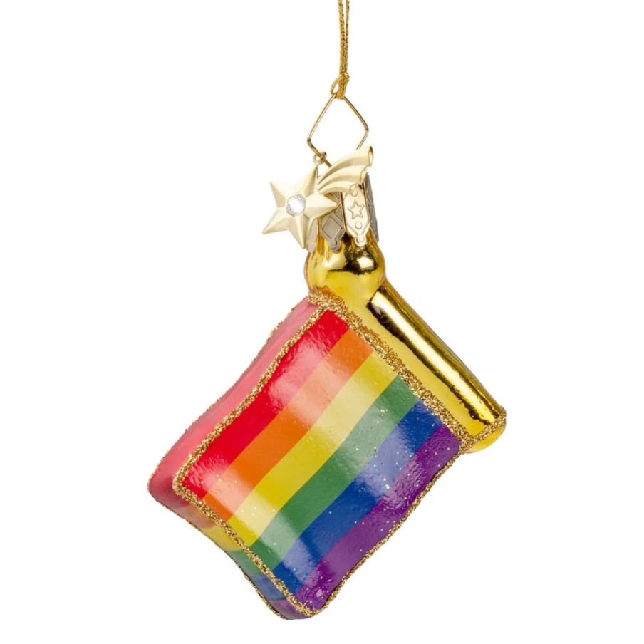 "Poesie in Glas Rainbow Flag – Colorful Decorative Glass Art"