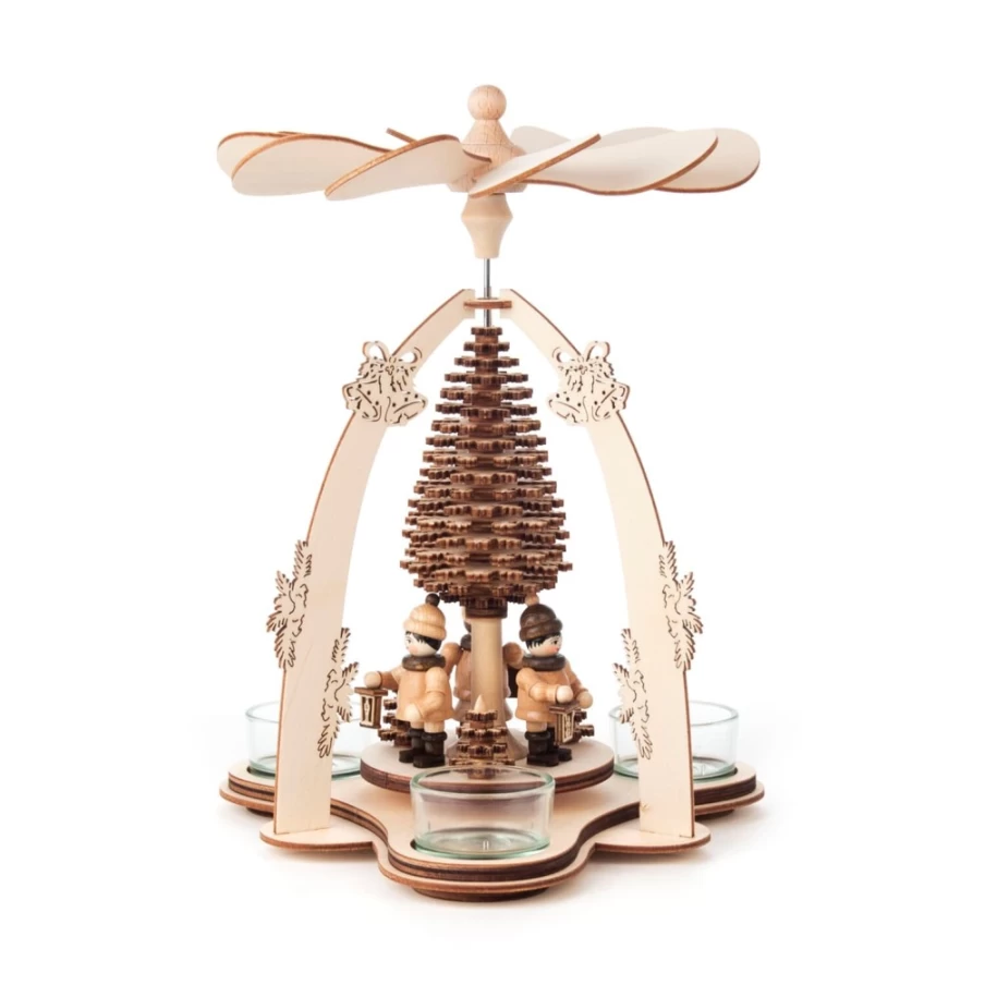Käthe Wohlfahrt Tealight Pyramid Lantern - Handcrafted Christmas Decoration for Children
