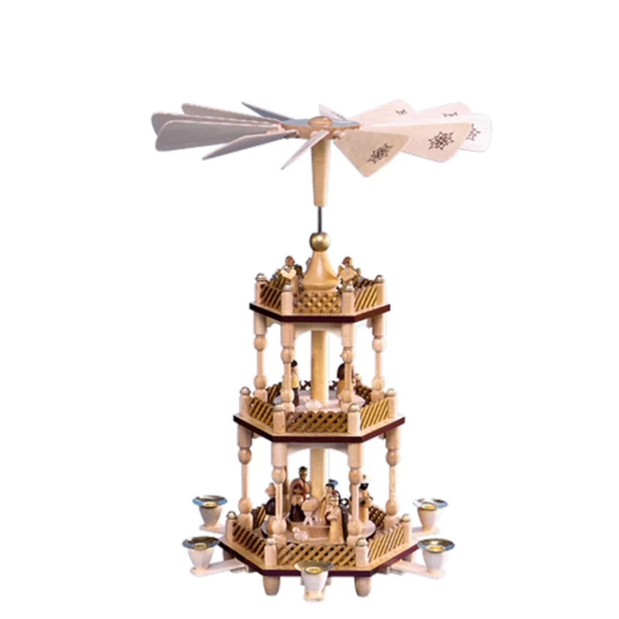 Käthe Wohlfahrt Nativity Scene Pyramid - Traditional German Christmas Decoration