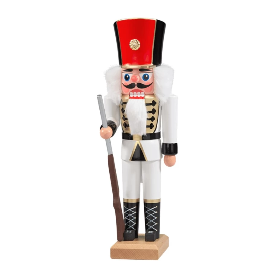 "HODREWA White Hussar Nutcracker Soldier - 11.4 Inch Christmas Decoration"