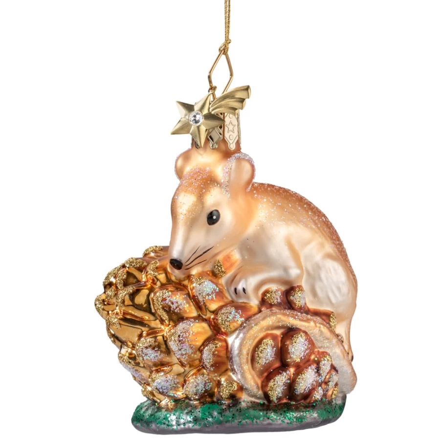 "Poesie in Glas Hazel Dormouse - Handcrafted Decorative Collectible"