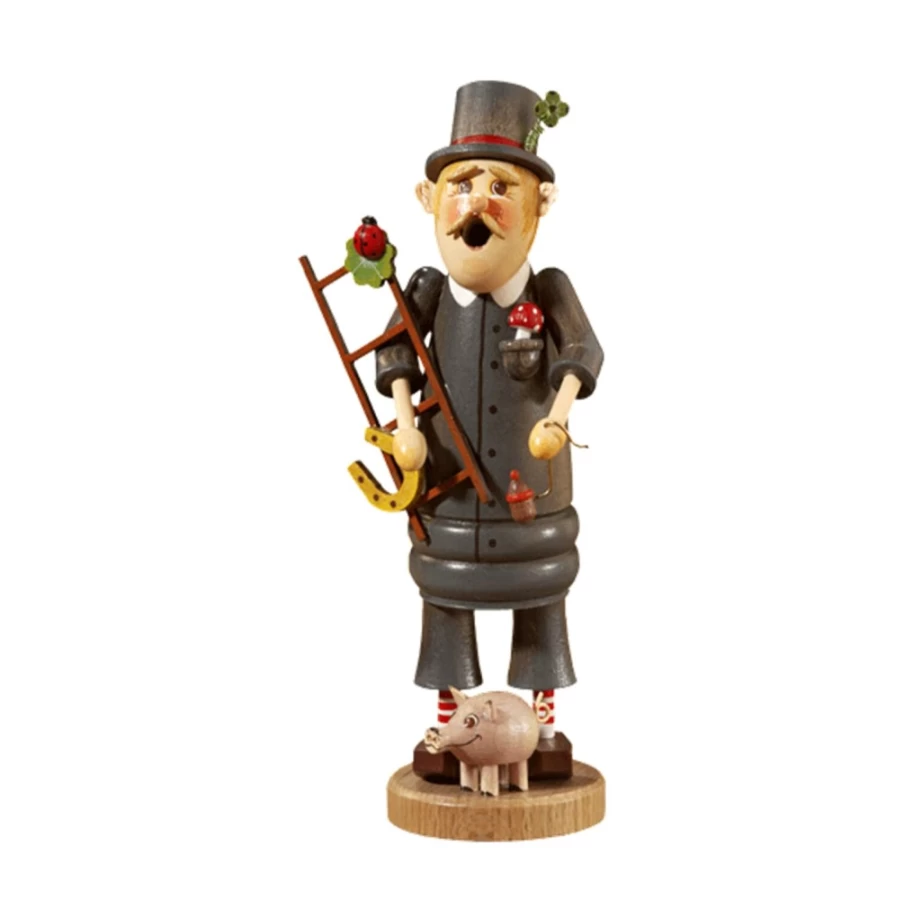 Käthes Original German Incense Smoker "Chimney Sweep" Christmas Decoration Handcrafted Wooden Figurine