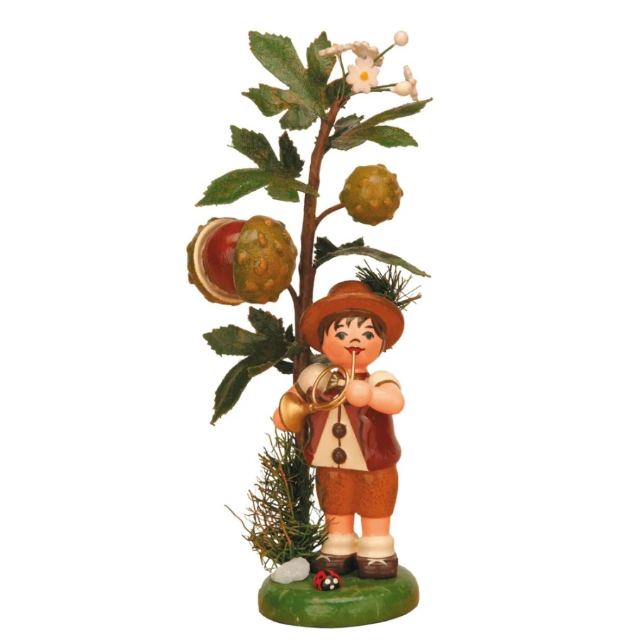 "Hubrig Volkskunst Fall Children's Chestnut Decor – Handcrafted Seasonal Kids' Room Decoration"