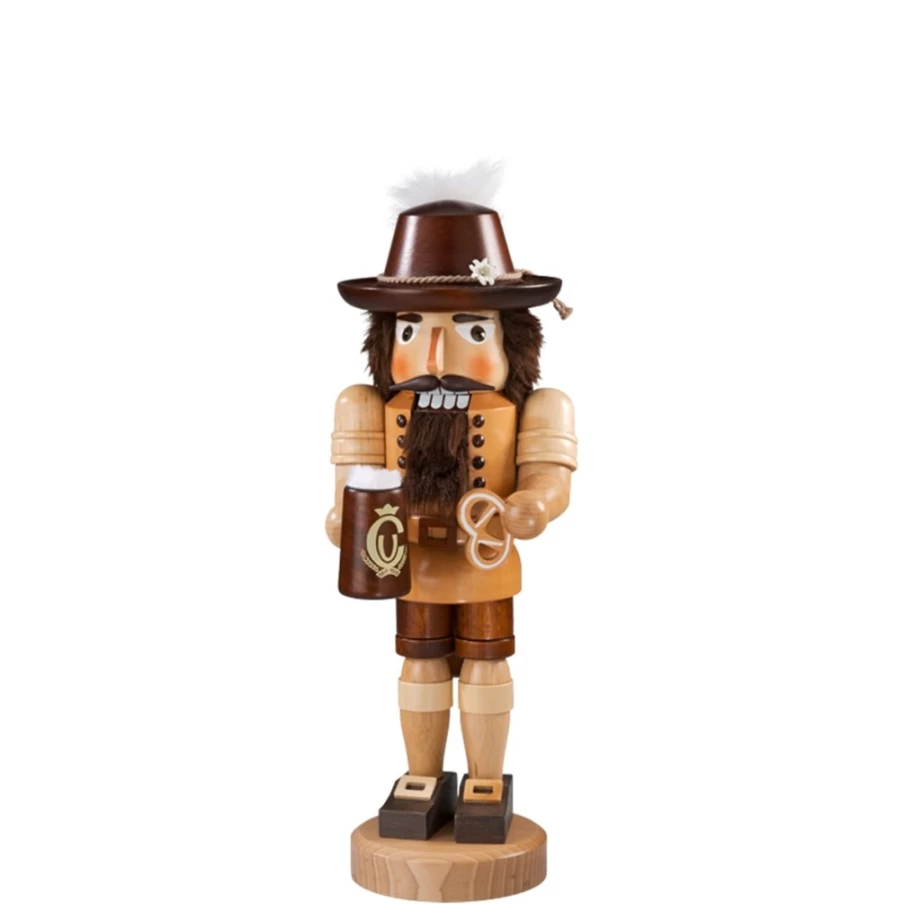 "Christian Ulbricht Bavarian Nutcracker - 14.2 Inch Handcrafted German Christmas Decoration"