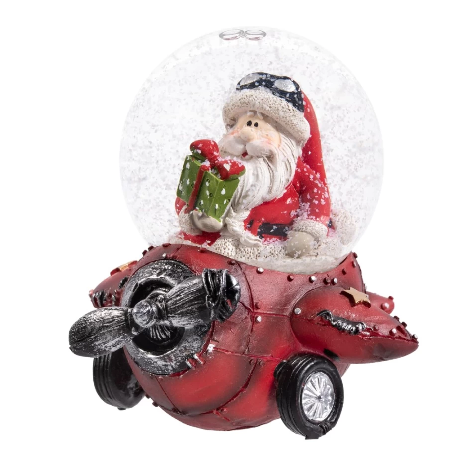 Käthe Wohlfahrt Christmas Flight Snow Globe - Handcrafted Holiday Decoration
