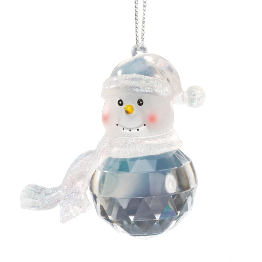 "Käthe Wohlfahrt Snowman Christmas Ornament – Handcrafted Glass Ball Decor"