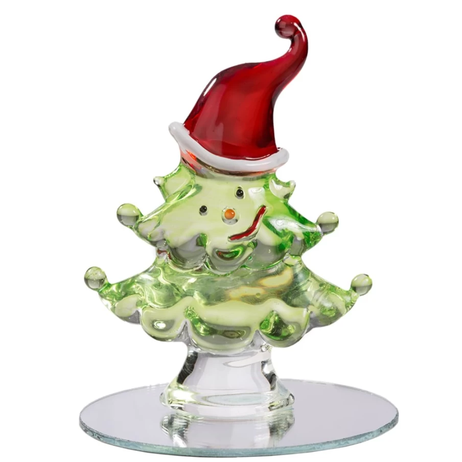 Käthe Wohlfahrt 3 Inch Christmas Tree with Stocking Cap - Festive Holiday Decor