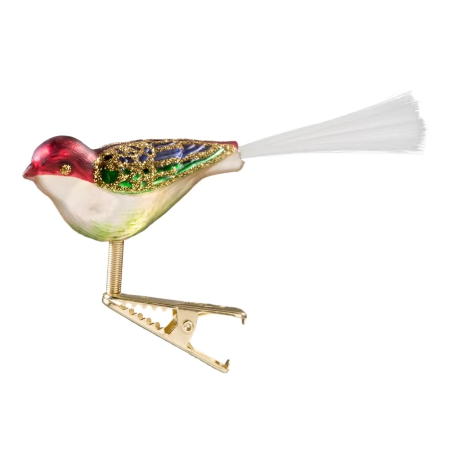 "Poesie in Glas Gold Multicolored Glass Bird Decorative Figurine"