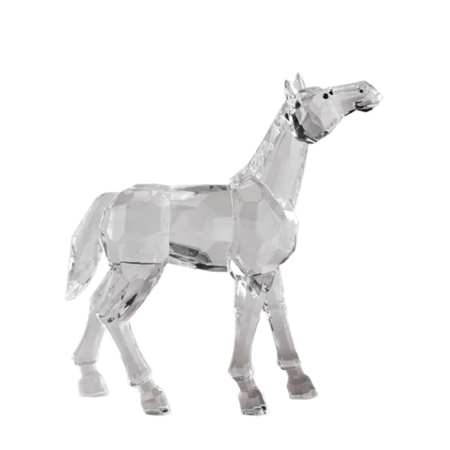 "Käthe Wohlfahrt Collectible Acrylic Horse Figurine - Head-Up Pose"